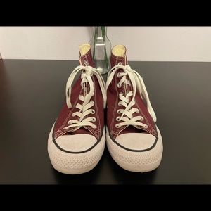 Maroon Converse High Tops